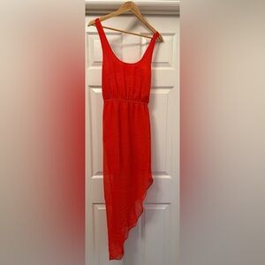 silence + noise Bright Red Sleeveless Casual Dress